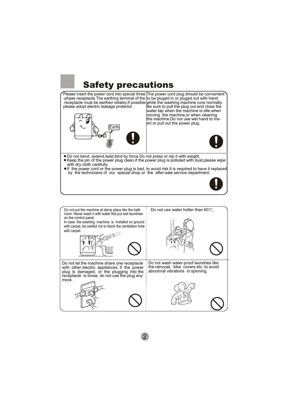 Safety precautions | haier SIG100-97 User Manual | Page 4 / 20
