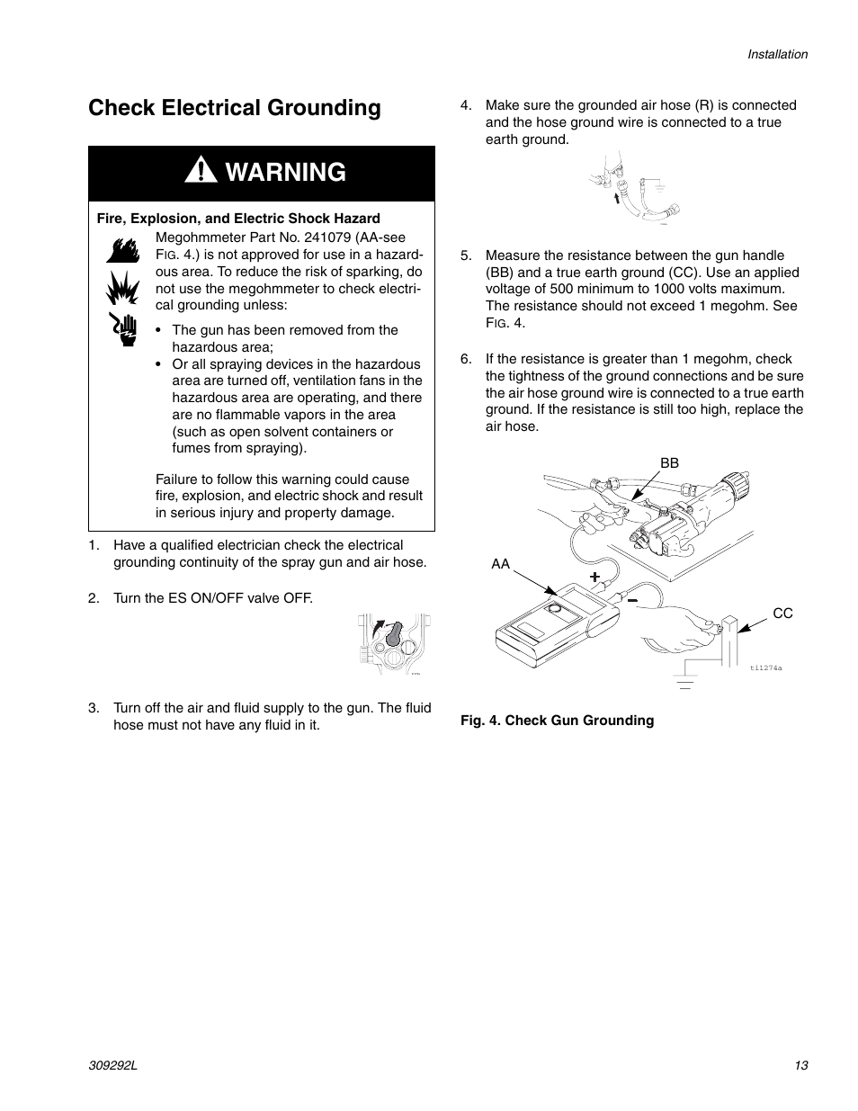 Warning, Check electrical grounding | haier PRO XS3 309292L User Manual | Page 13 / 48