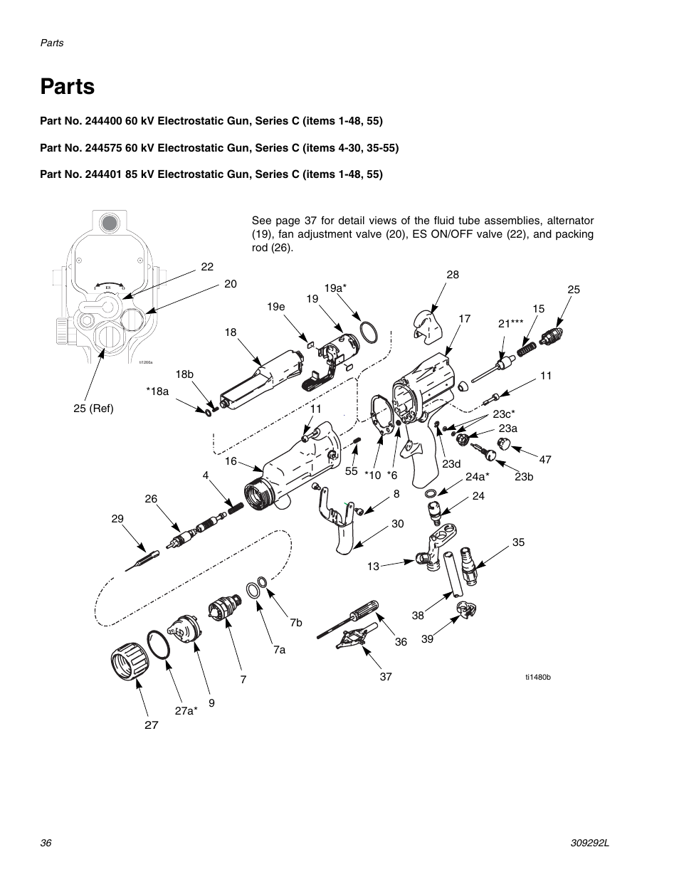 Parts | haier PRO XS3 309292L User Manual | Page 36 / 48