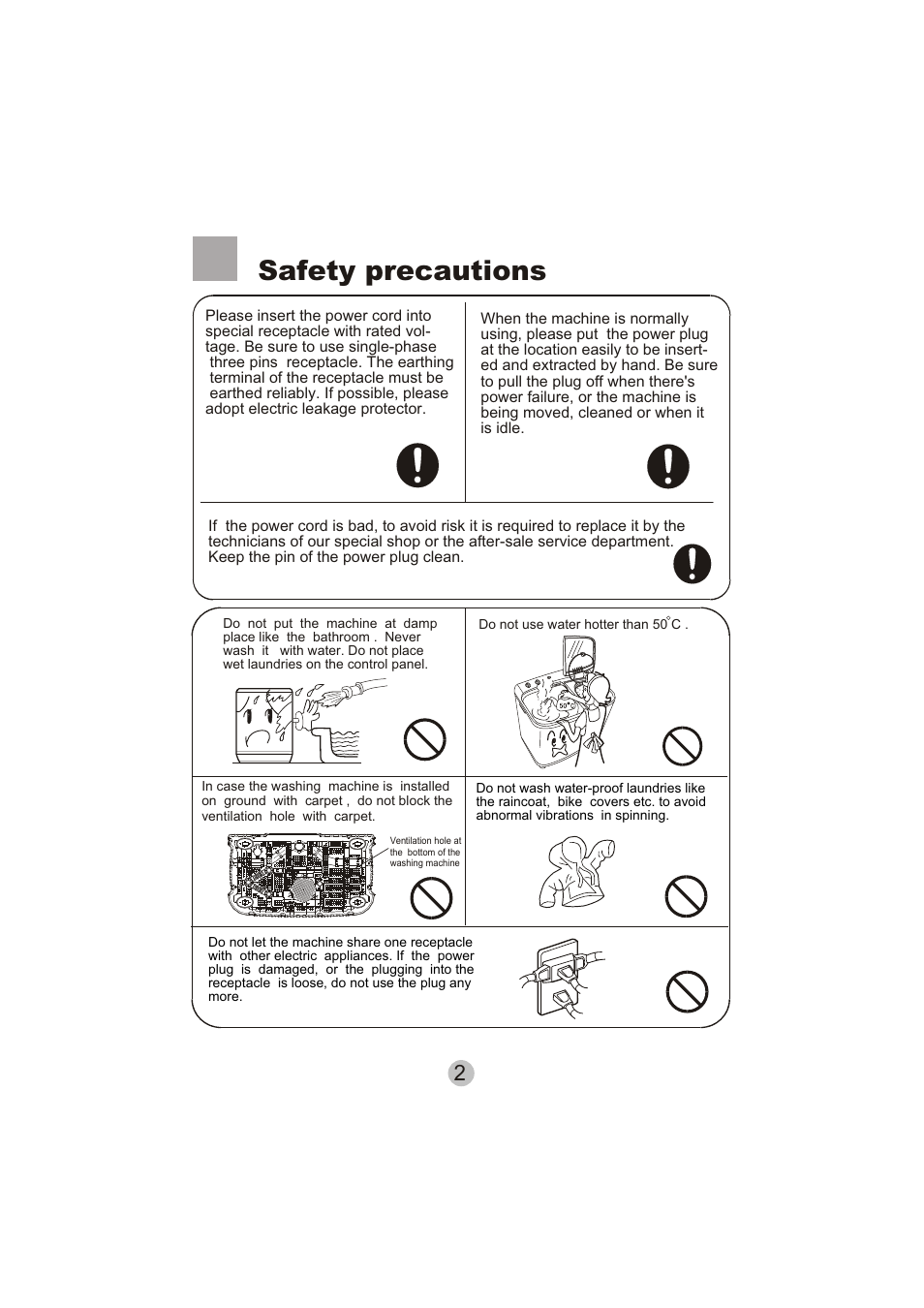 Safety precautions | haier HWM130-0713S User Manual | Page 4 / 18