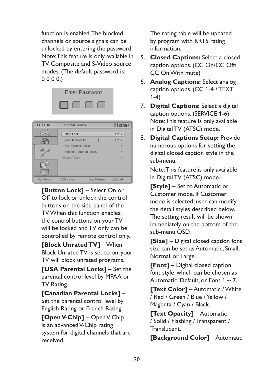 haier TFT L32C1120 User Manual | Page 22 / 34