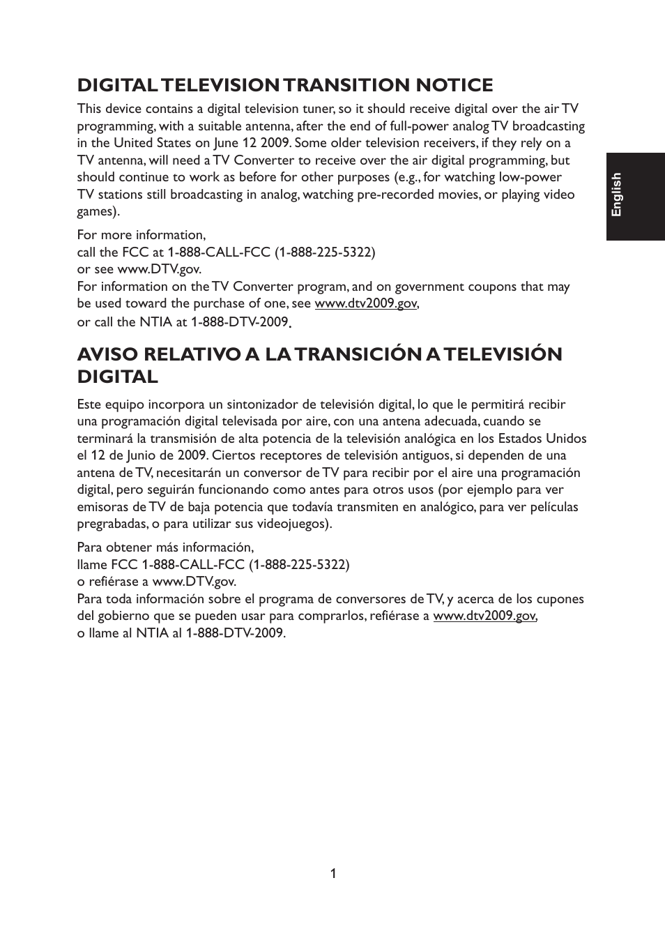 Digital television transition notice | haier TFT L32C1120 User Manual | Page 3 / 34