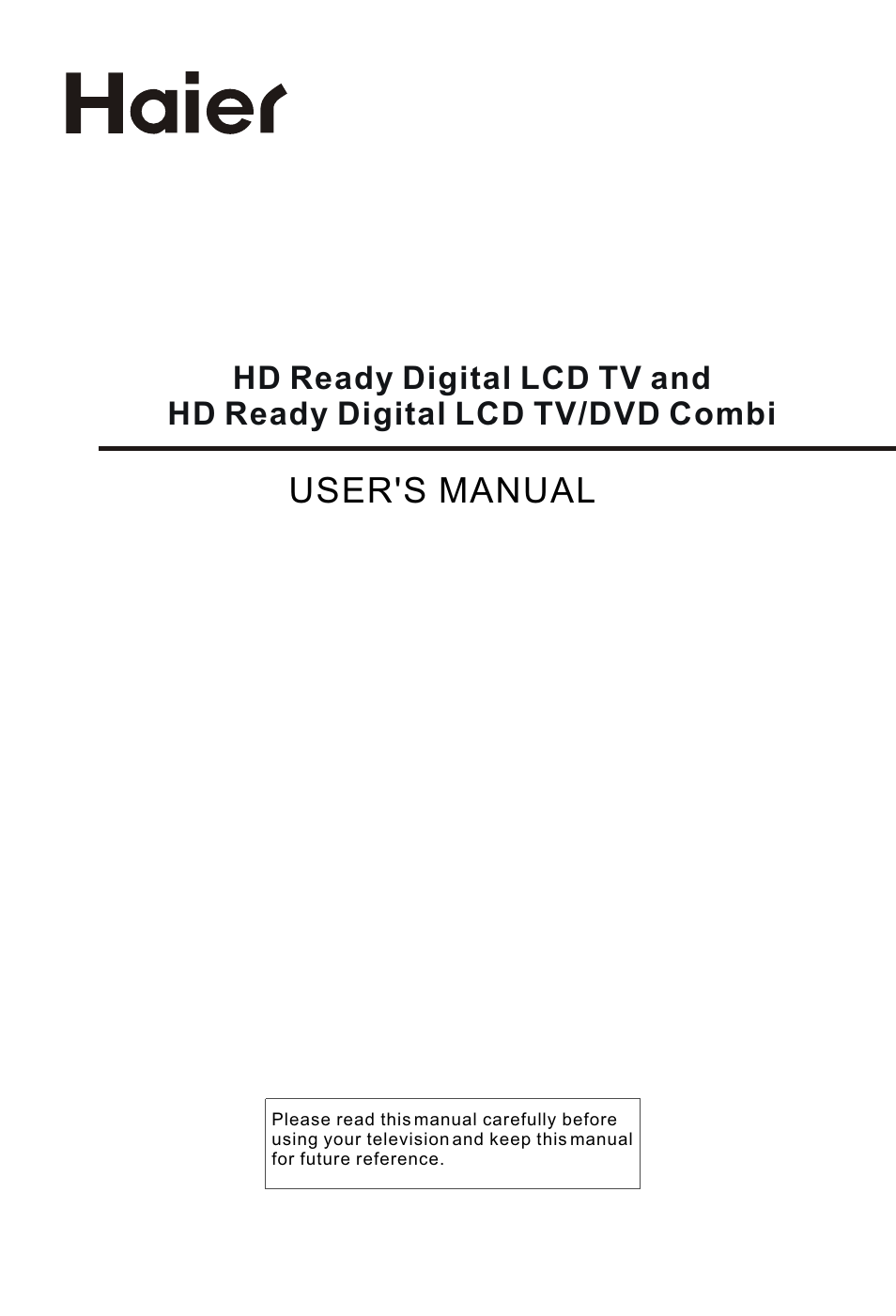 haier 0090502138 User Manual | 40 pages