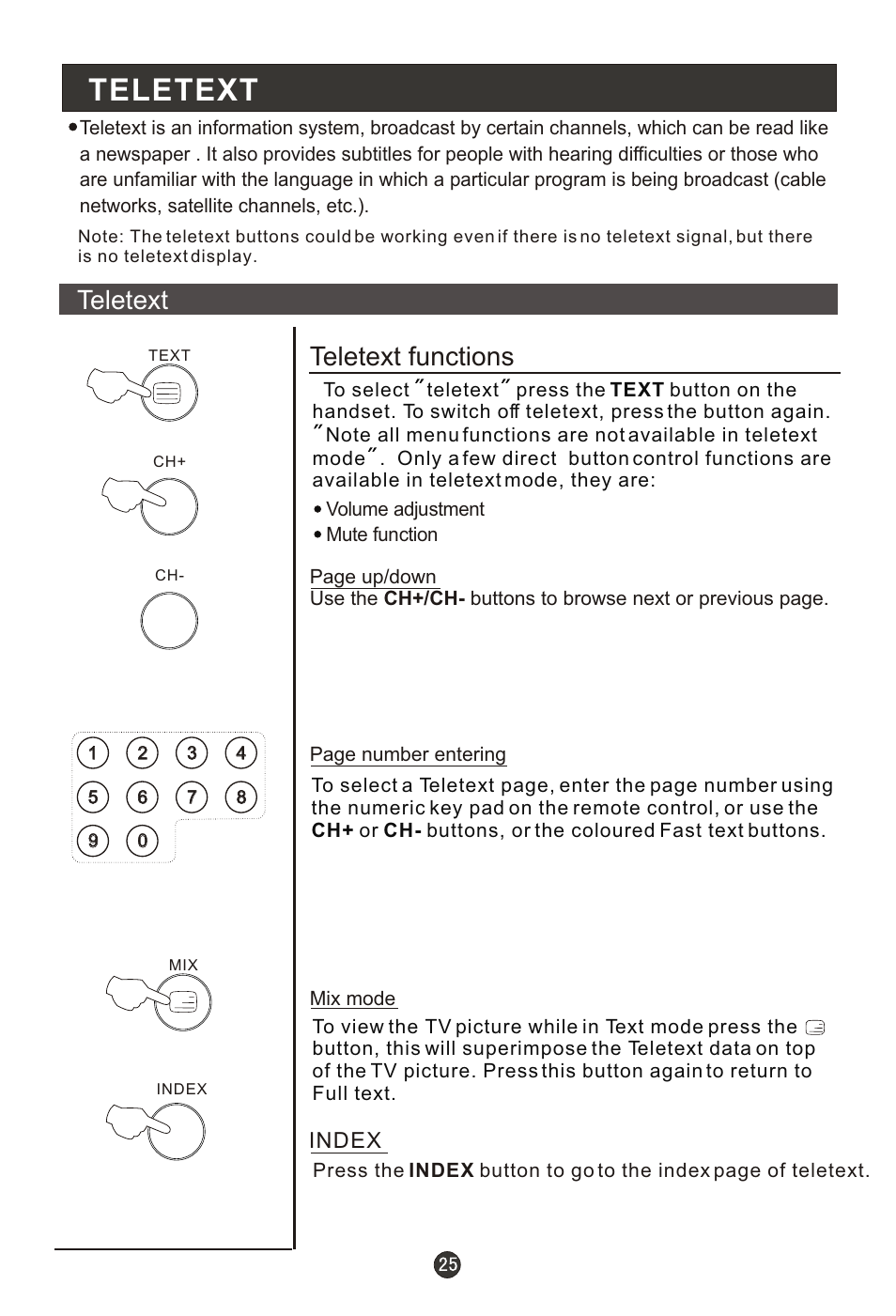 Т³гж 27, Teletext, Teletext functions | haier 0090502138 User Manual | Page 27 / 40