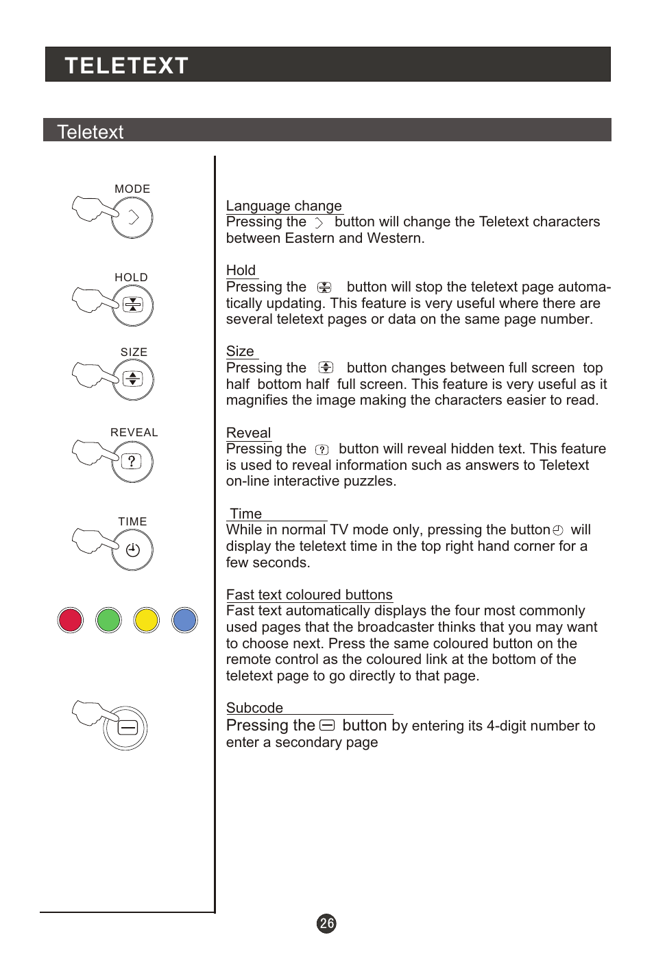 Т³гж 28, Teletext | haier 0090502138 User Manual | Page 28 / 40