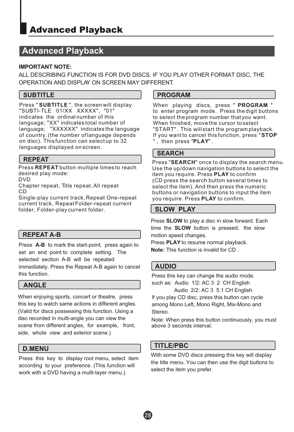 Т³гж 30, Advanced playback | haier 0090502138 User Manual | Page 30 / 40
