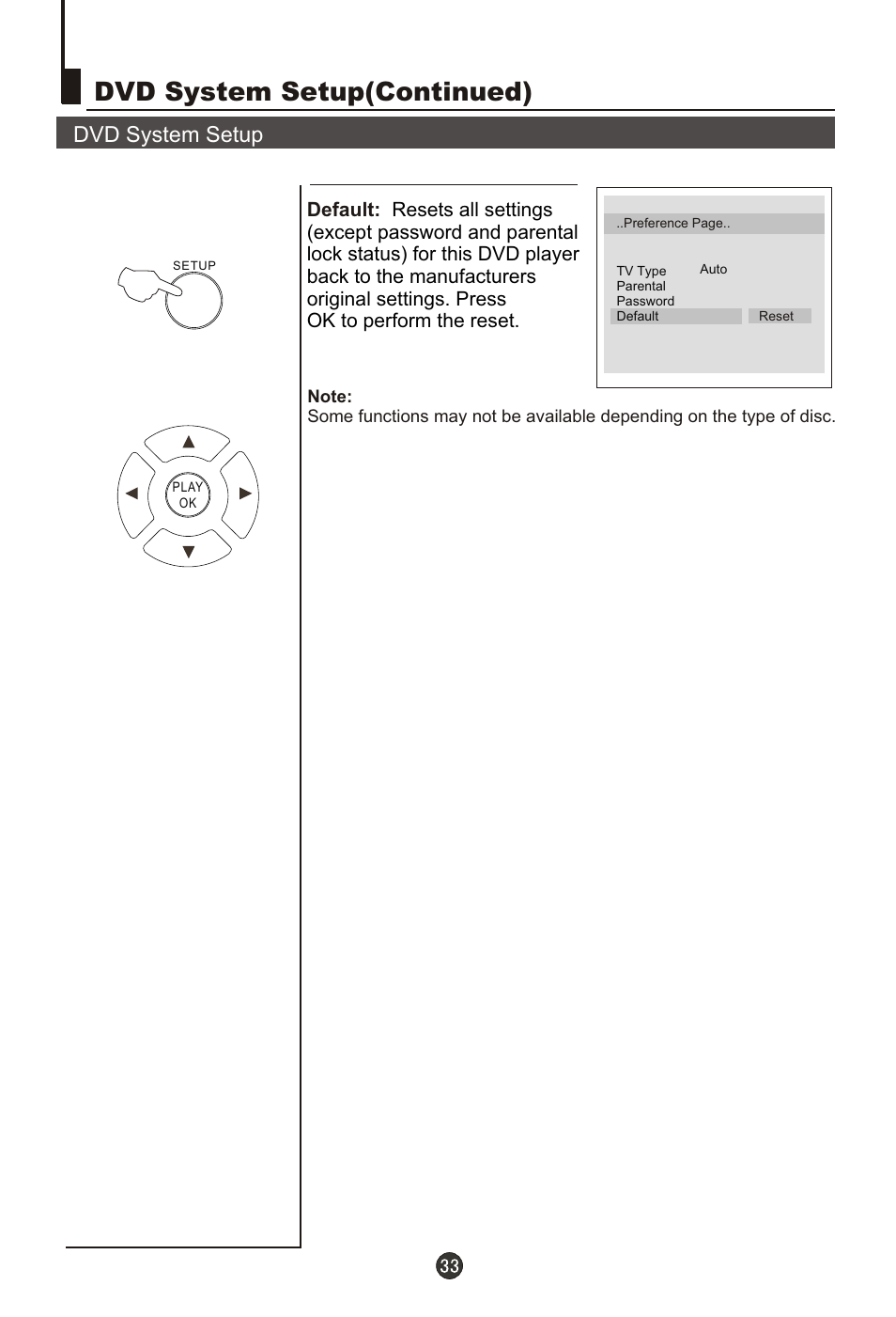 Т³гж 35, Dvd system setup(continued), Dvd system setup | haier 0090502138 User Manual | Page 35 / 40