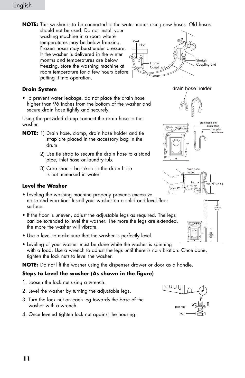 English | haier HWF5300AW User Manual | Page 13 / 32