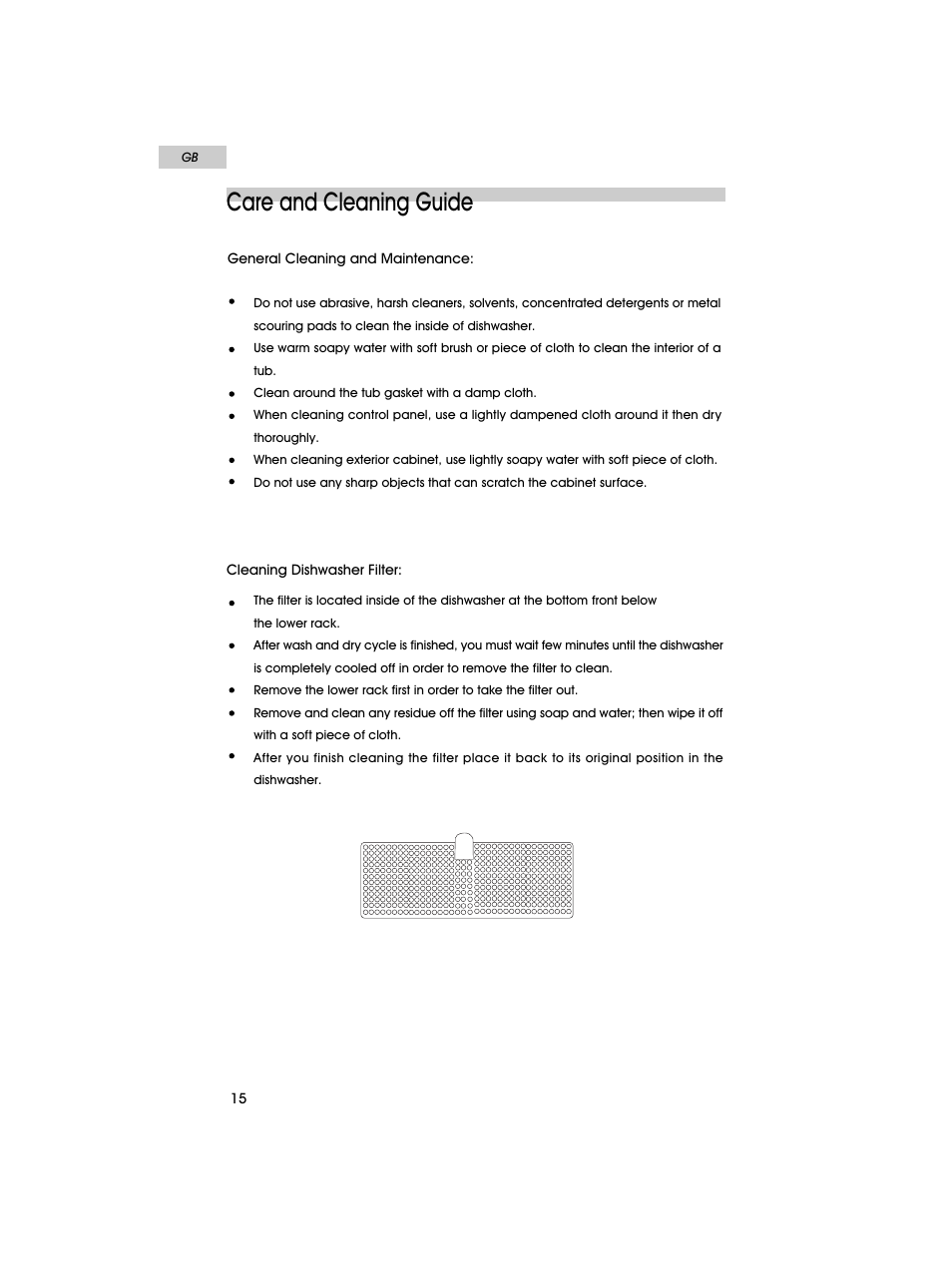Care and cleaning guide | haier HDT18PA User Manual | Page 16 / 26