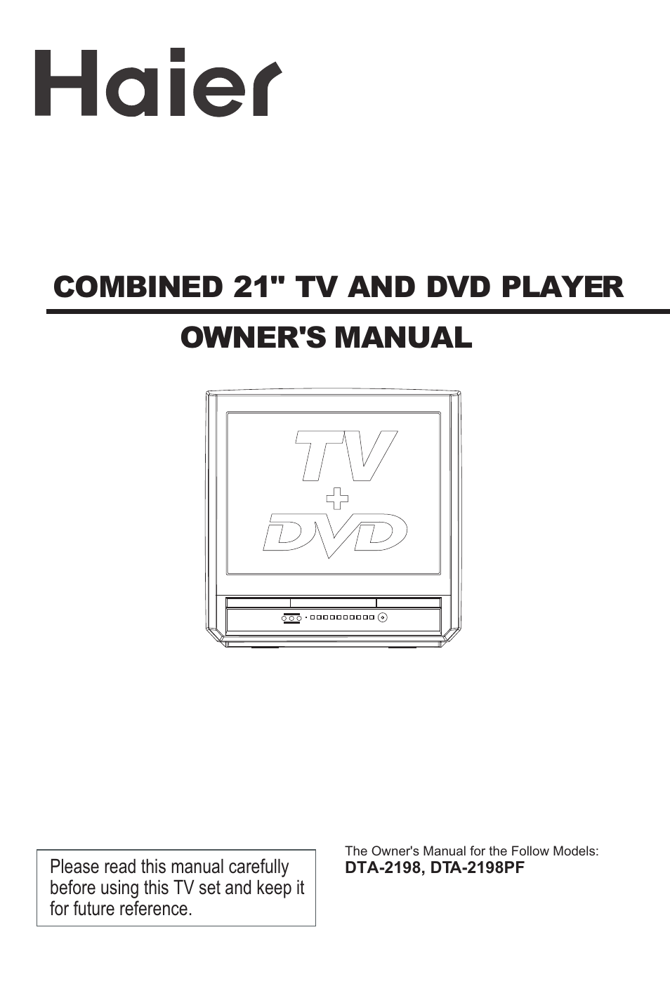 haier DTA-2198PF User Manual | 35 pages