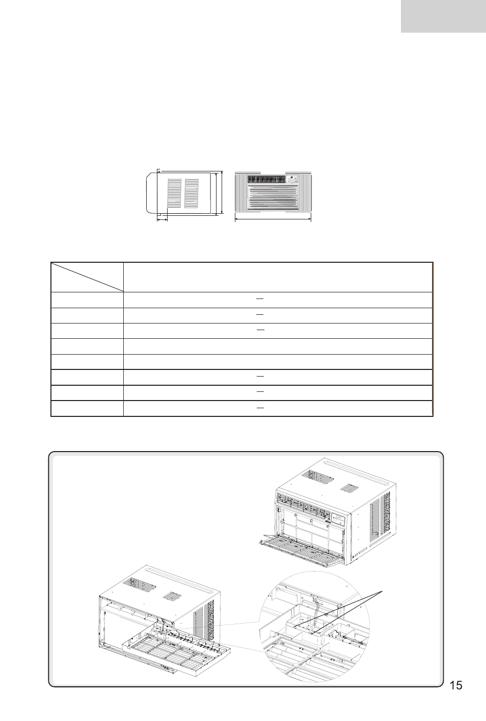 Installing unit into a window, English, Window opening requirements | Prepare unit for installation-1, Fig. a fig. b, Tabs | haier ESA3125 User Manual | Page 17 / 24