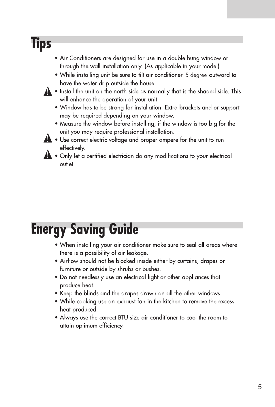 haier ESA3125 User Manual | Page 7 / 24
