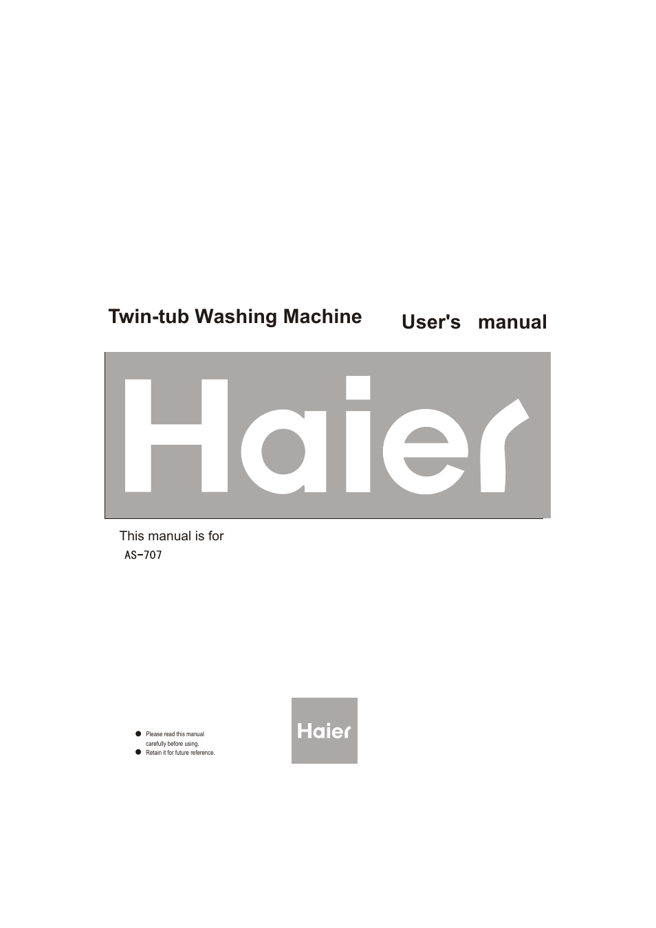 haier A6-707 User Manual | 17 pages