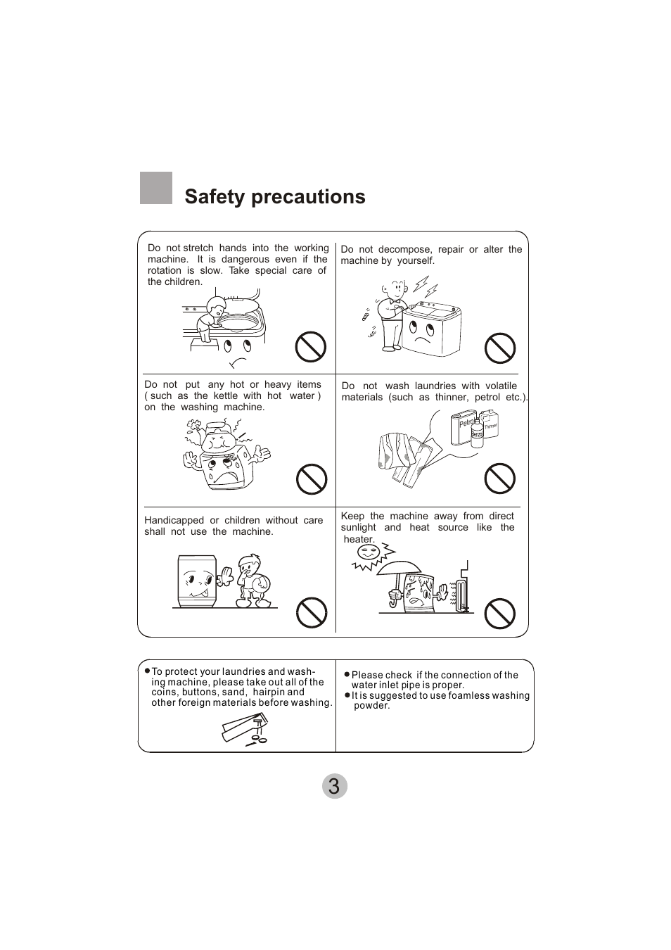 Safety precautions | haier A6-707 User Manual | Page 5 / 17