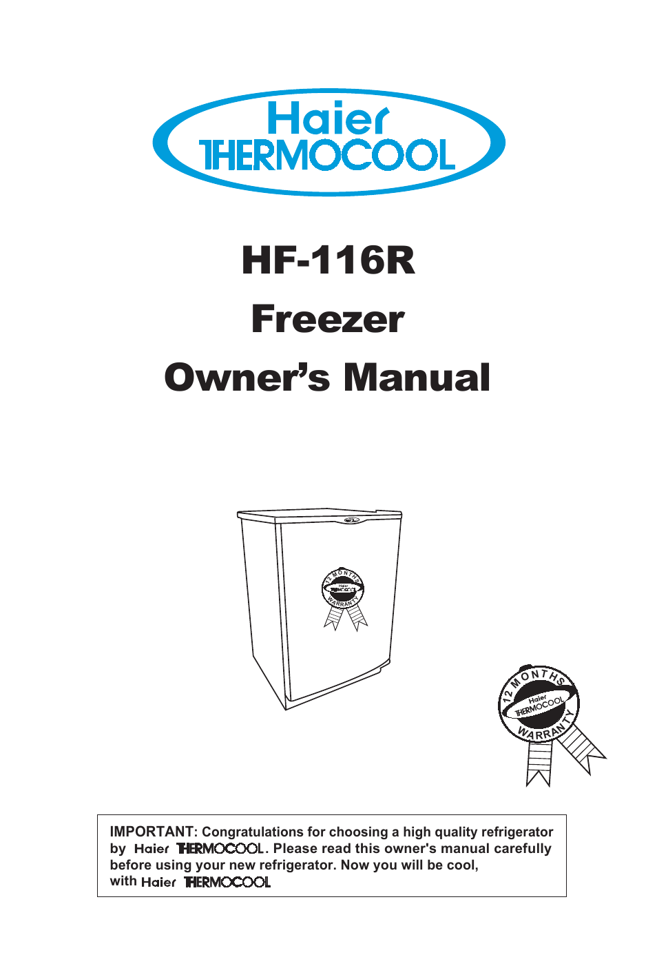 haier HF-116R User Manual | 17 pages