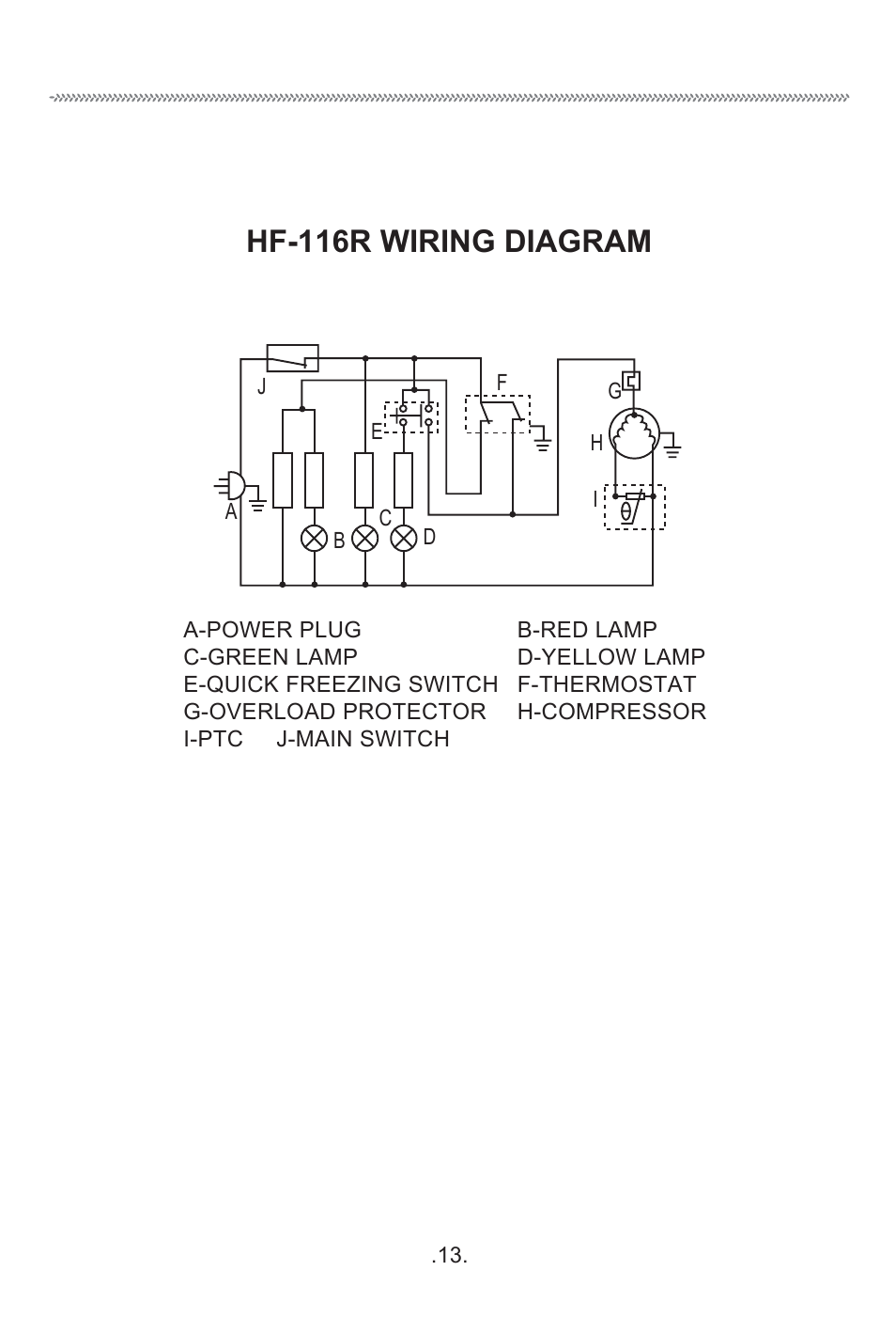 Hf-116r wiring diagram | haier HF-116R User Manual | Page 15 / 17