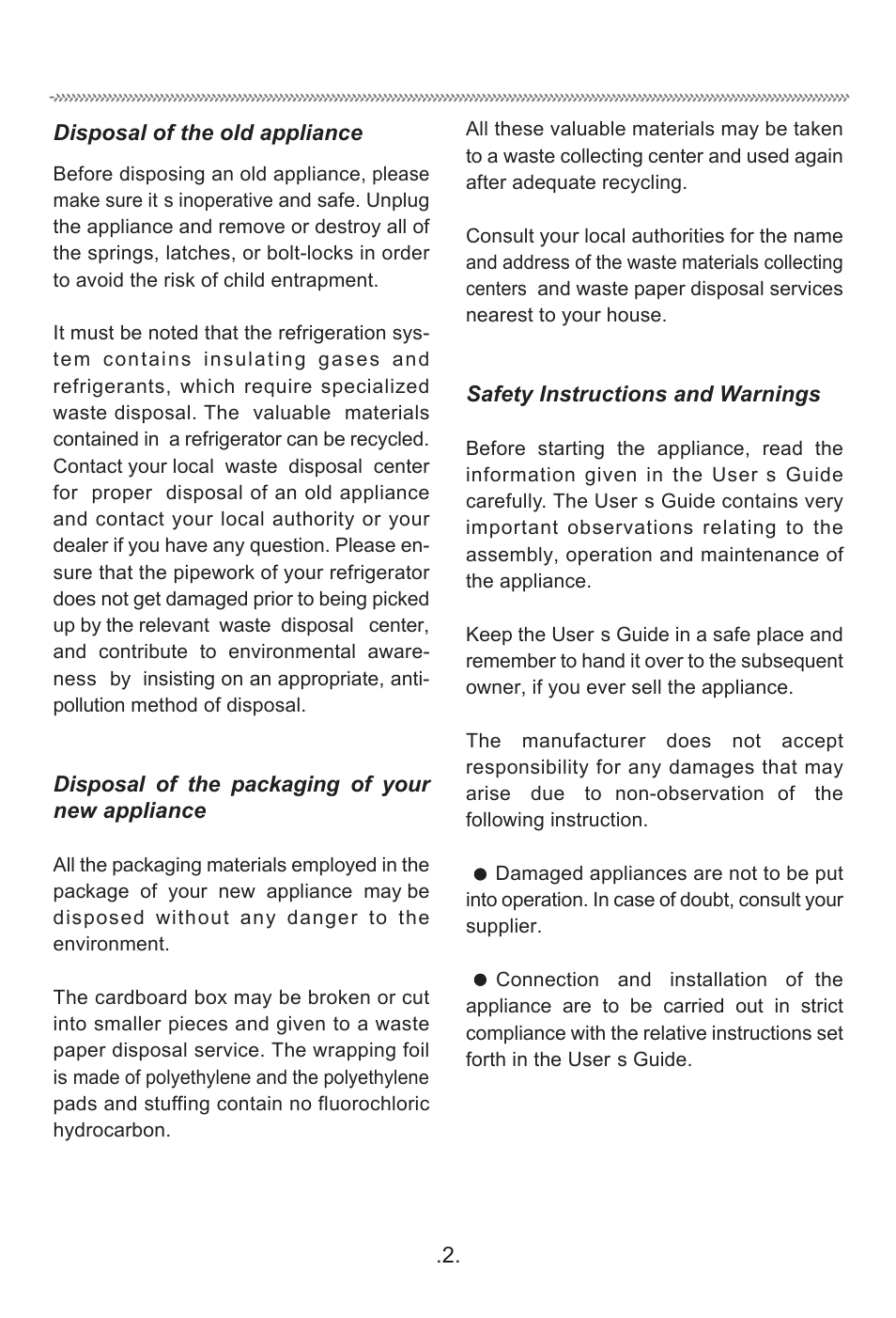 Cautions | haier HF-116R User Manual | Page 4 / 17