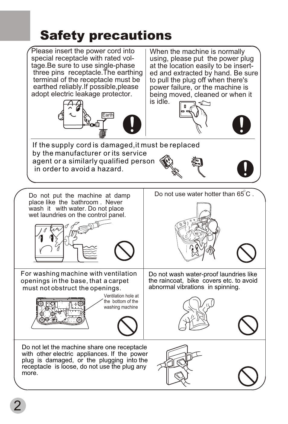 Safety precautions | haier HWM75-113S User Manual | Page 4 / 20