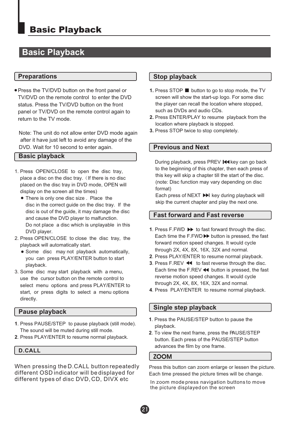 Basic playback | haier L1920A-C User Manual | Page 23 / 34