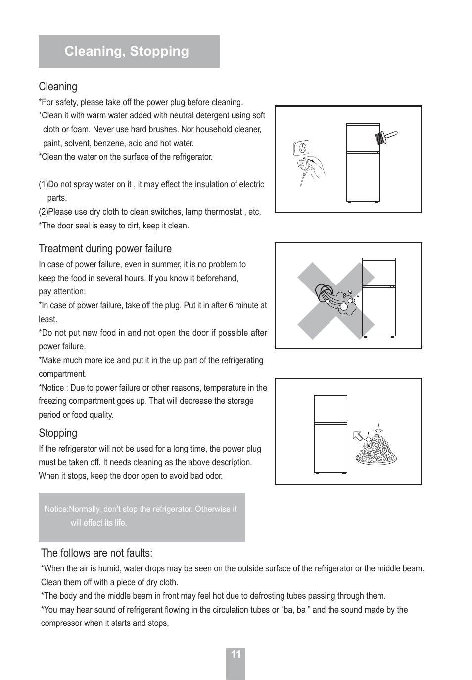 Cleaning, stopping | haier HRF-155 User Manual | Page 13 / 14