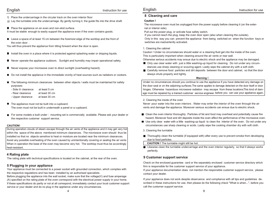 English | haier AED-3190ET User Manual | Page 6 / 8