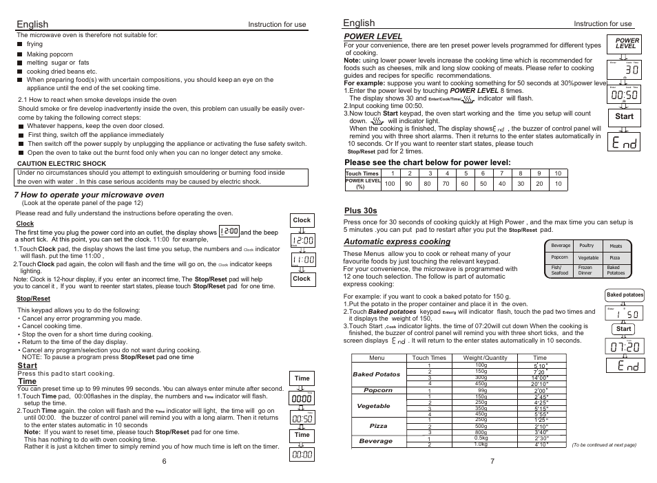 English, Clock | haier AED-3190ET User Manual | Page 8 / 8