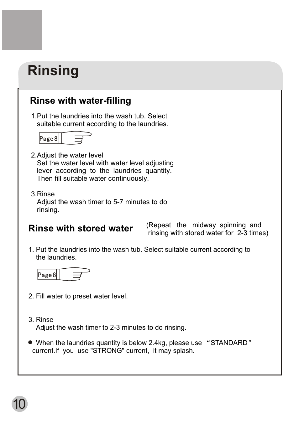 Rinsing | haier XPB58-113S User Manual | Page 12 / 18