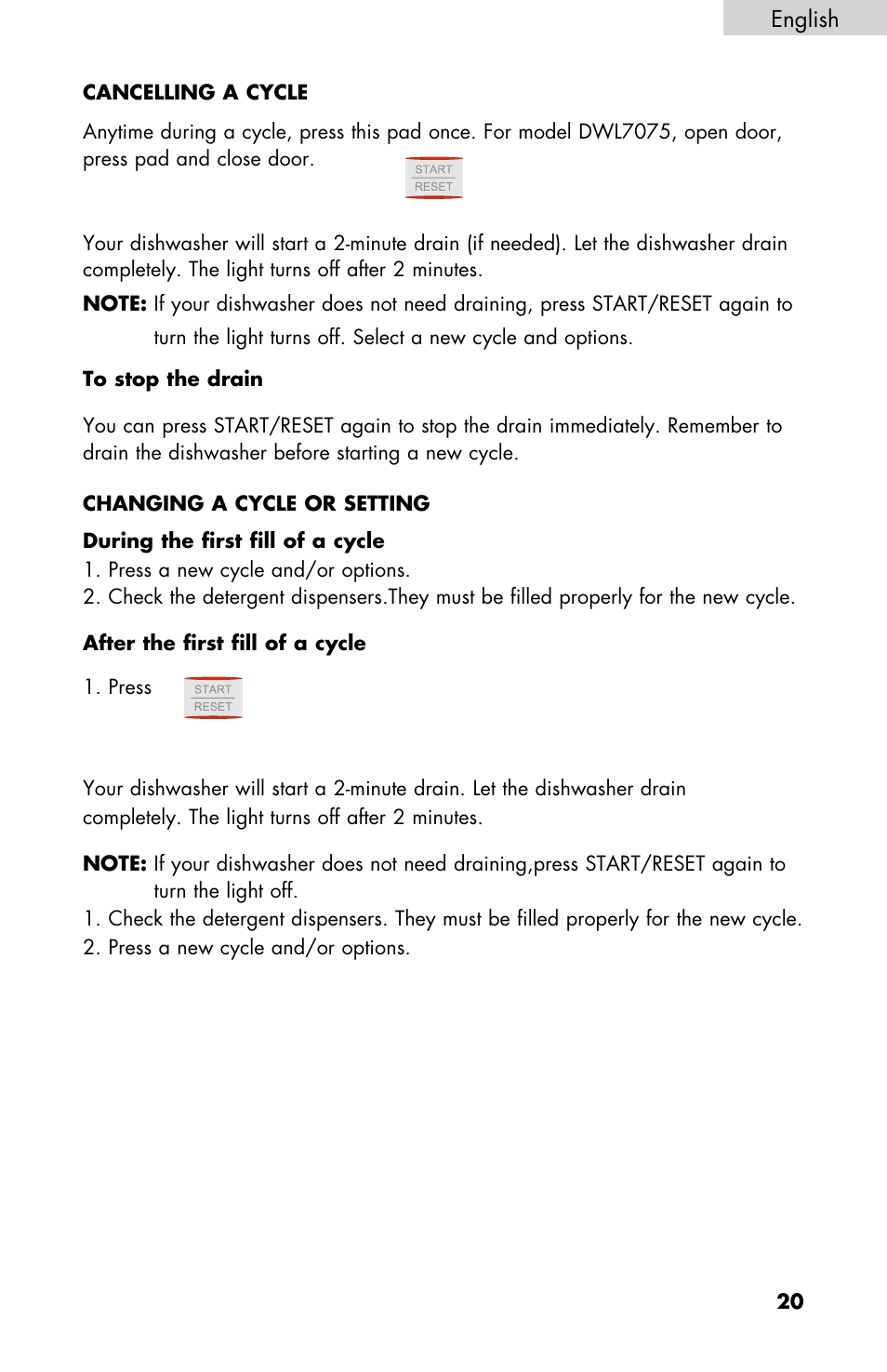 haier DWL2825 User Manual | Page 21 / 100