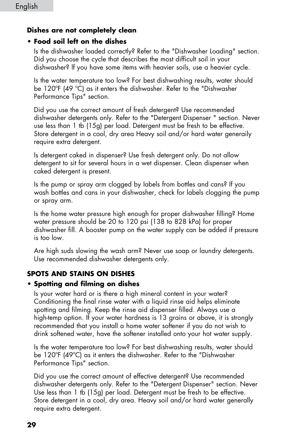 haier DWL2825 User Manual | Page 30 / 100