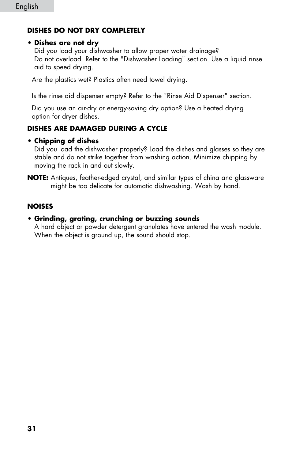 haier DWL2825 User Manual | Page 32 / 100
