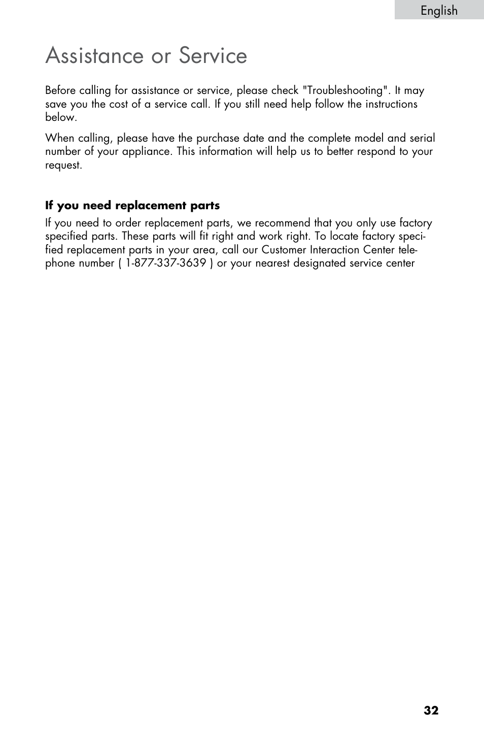 Assistance or service | haier DWL2825 User Manual | Page 33 / 100