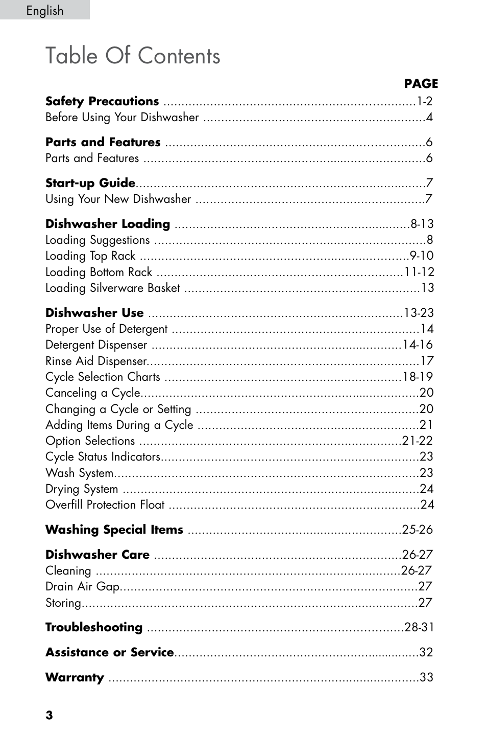 haier DWL2825 User Manual | Page 4 / 100