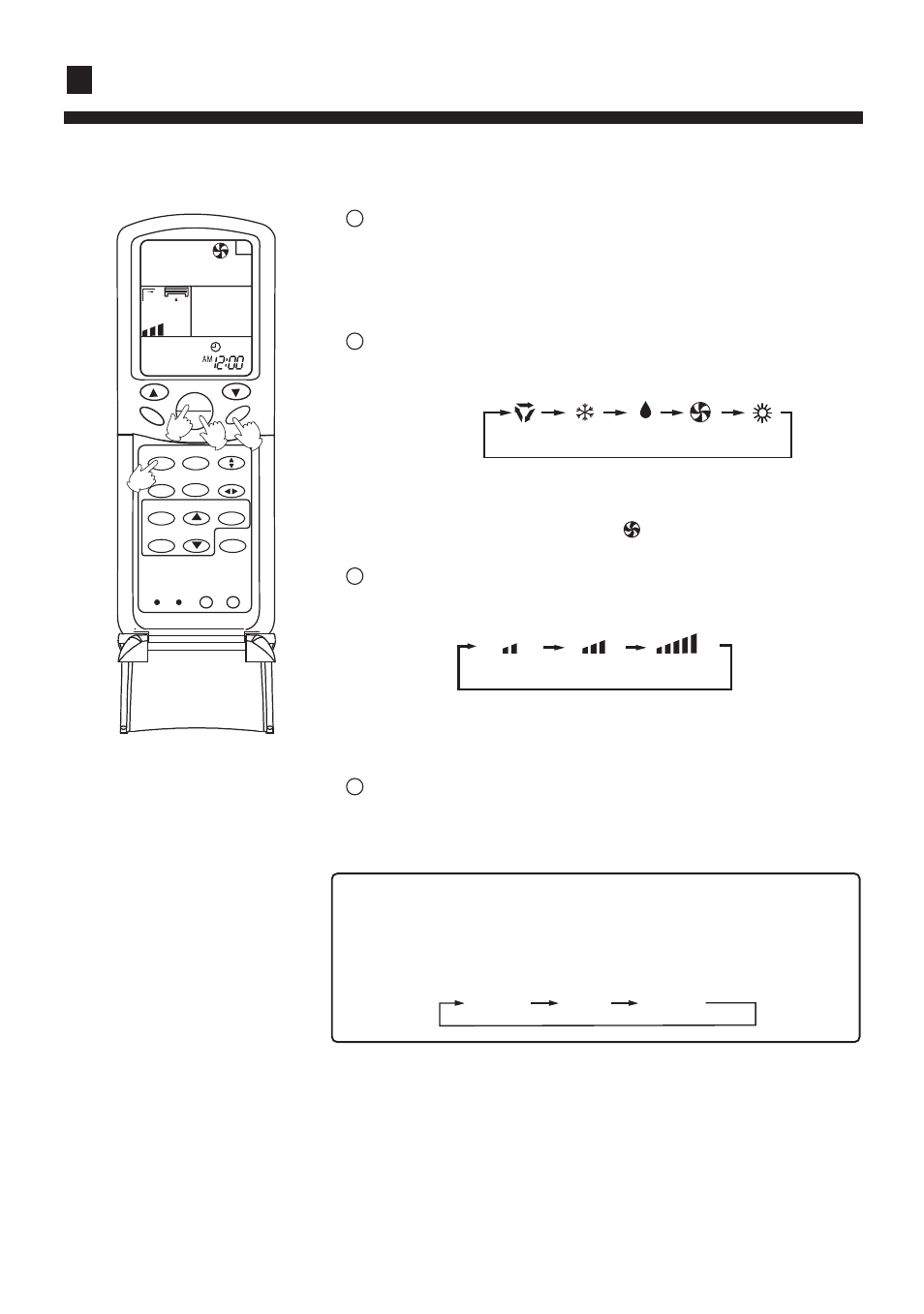 Operation, Low mid high, Unit runs at the speed displayed on lcd | haier AS072XVERA User Manual | Page 14 / 34