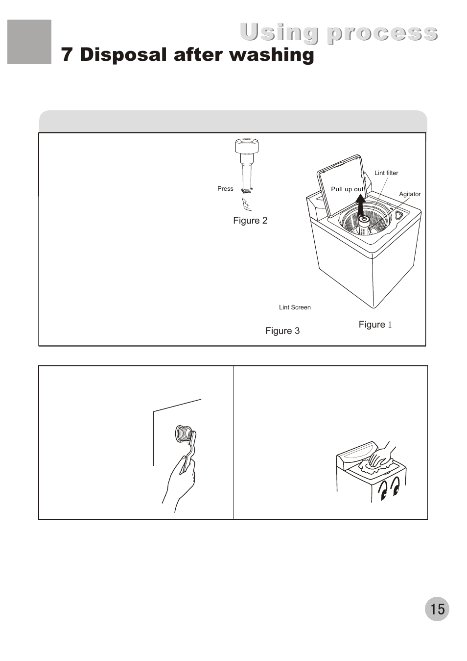 Using process, 7 disposal after washing | haier XQJ85E User Manual | Page 17 / 20