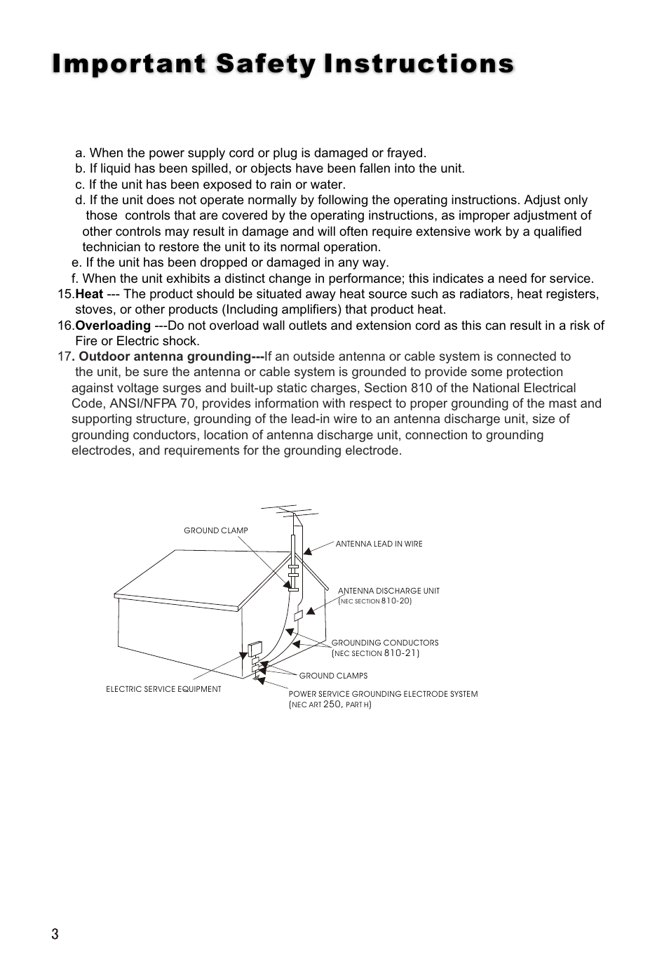 Т³гж 4, Important safety instructions | haier L32A18-A User Manual | Page 4 / 44