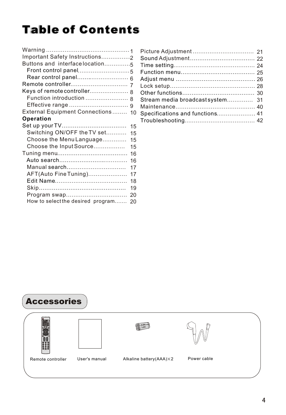 haier L32A18-A User Manual | Page 5 / 44