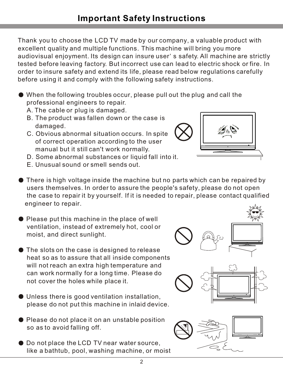 Т³гж 3, Important safety instructions | haier 32T51 User Manual | Page 3 / 23