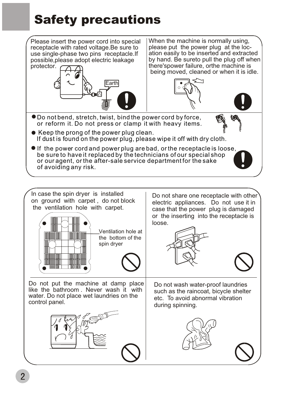Safety precautions | haier T60-32 User Manual | Page 4 / 10