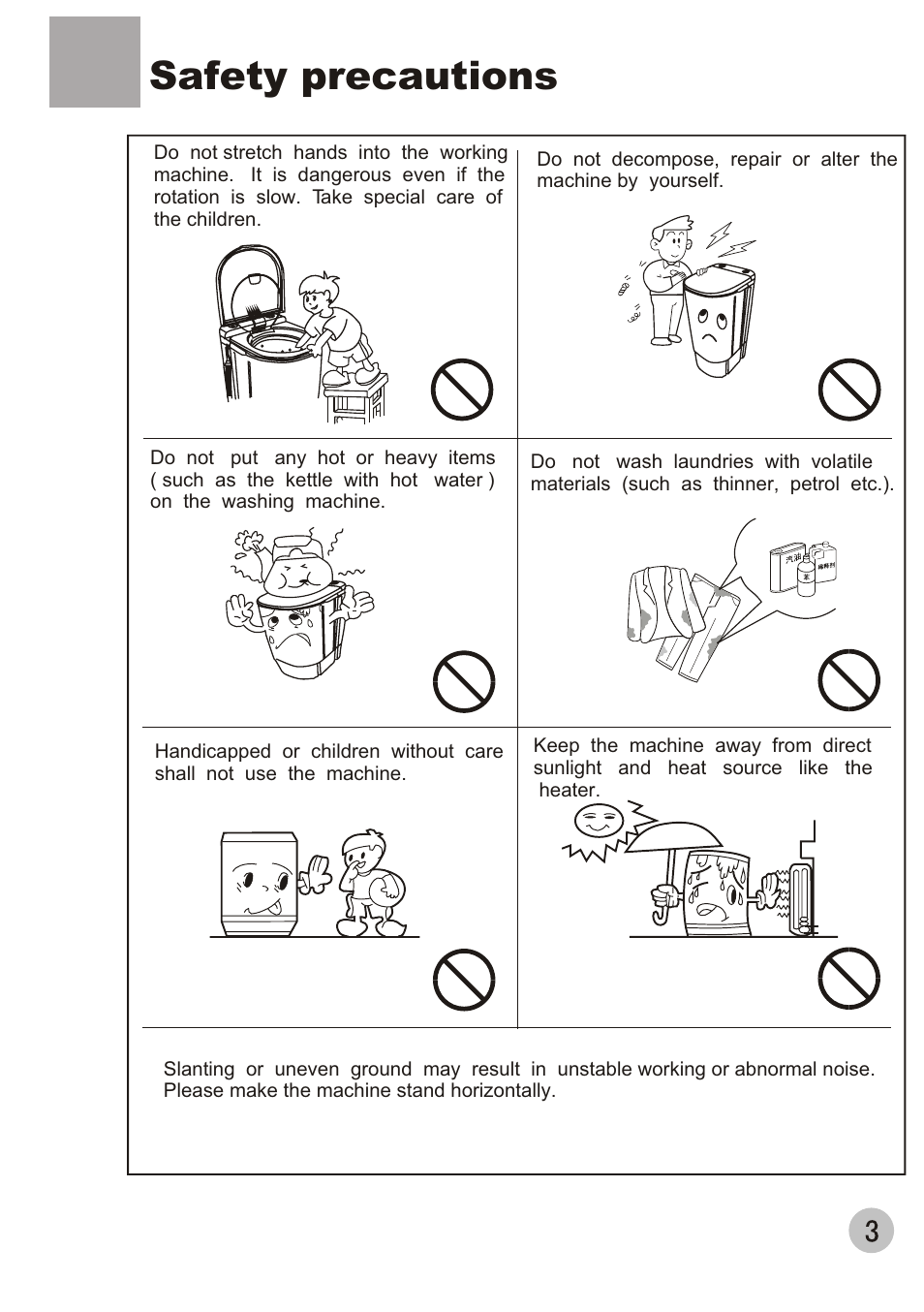 Safety precautions | haier T60-32 User Manual | Page 5 / 10