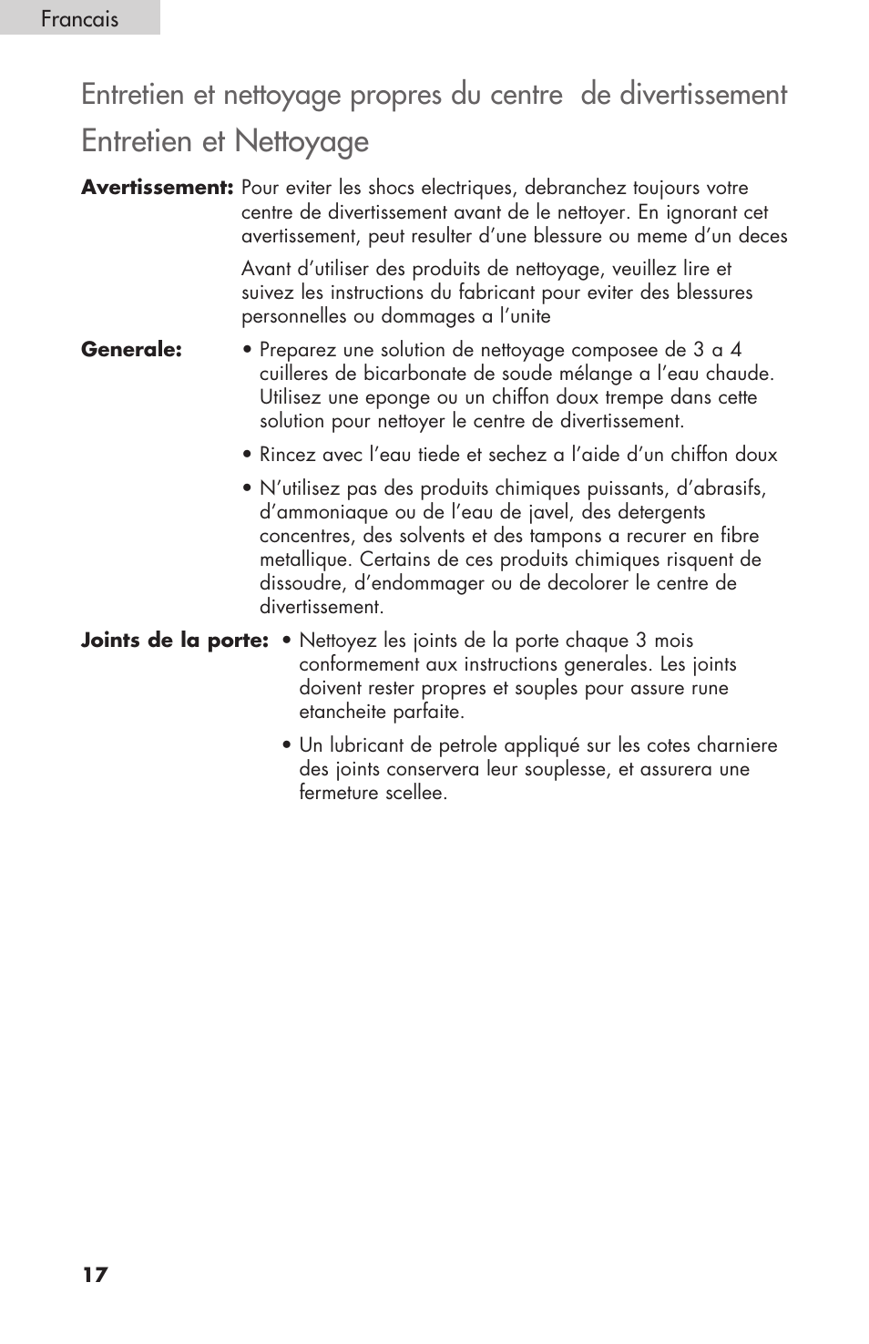 Entretien et nettoyage | haier HBCN02EBB User Manual | Page 18 / 32