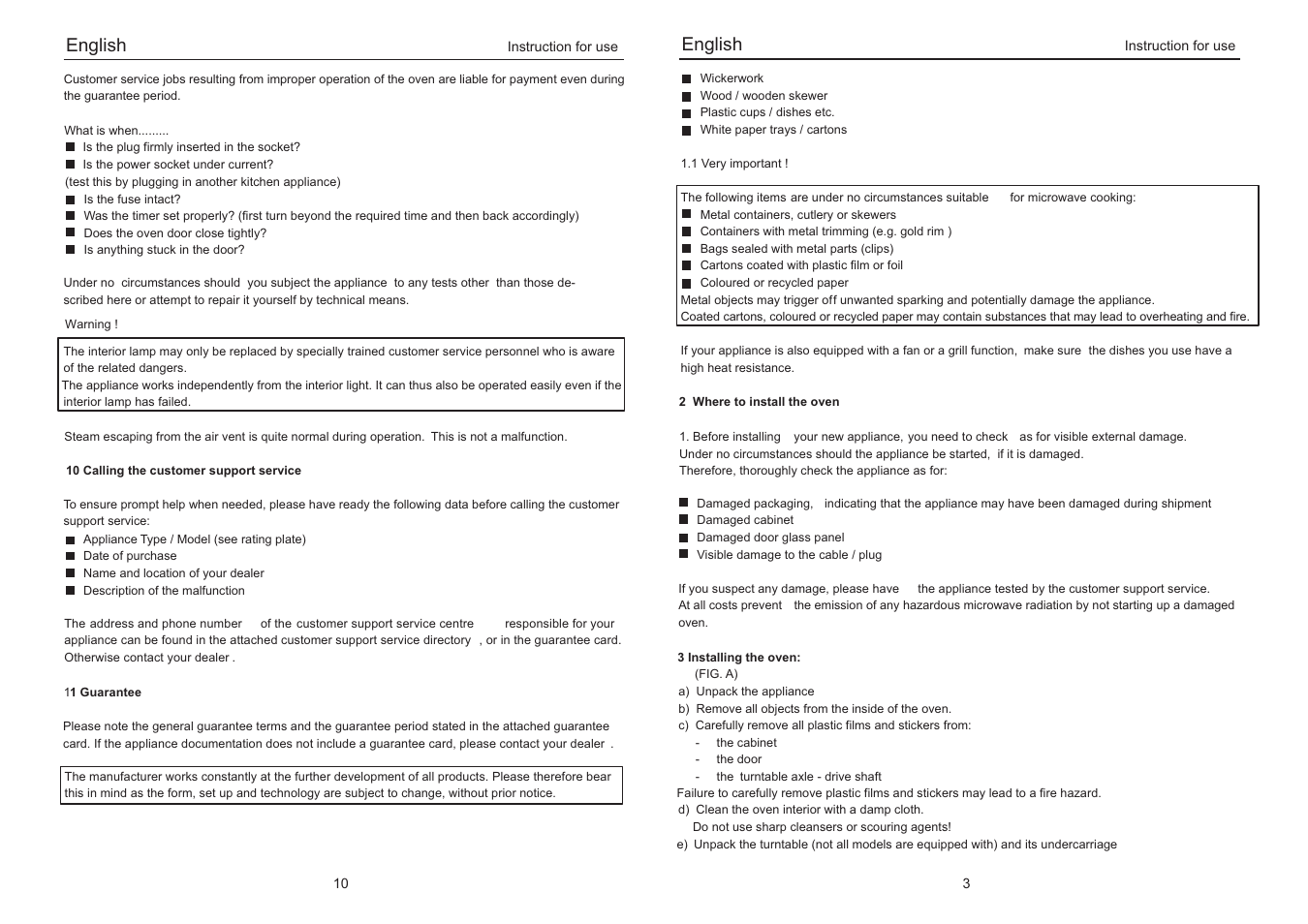 English | haier EB-3190E User Manual | Page 5 / 8