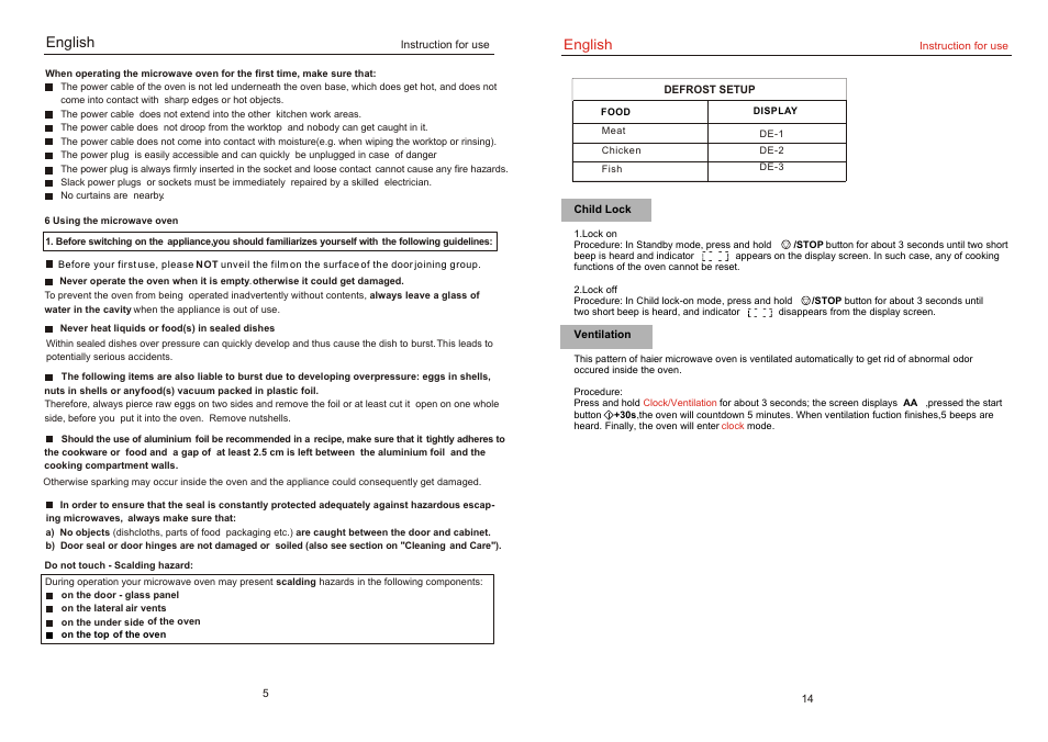 Т³гж 8, English | haier EB-2080EGV User Manual | Page 8 / 12