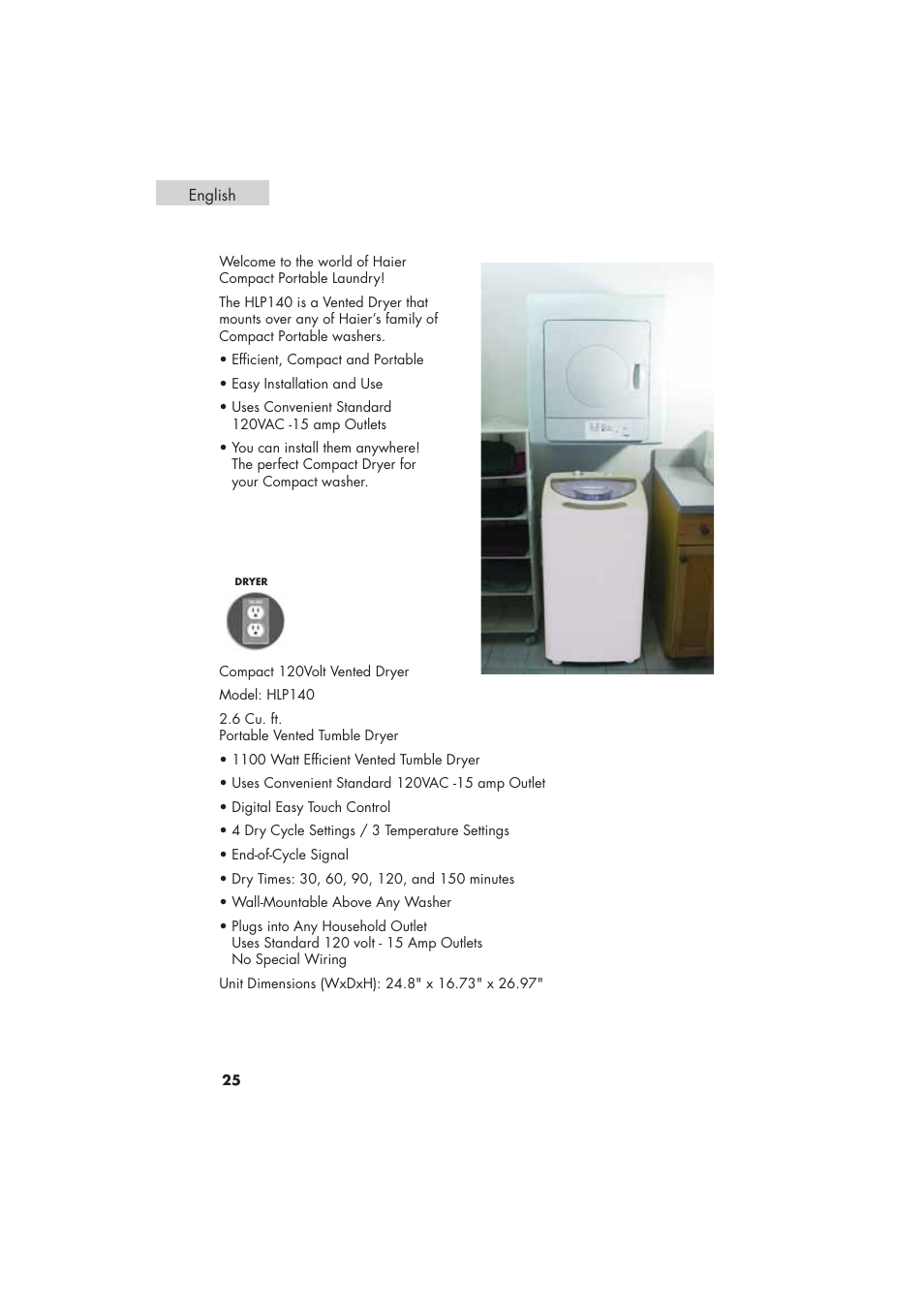 haier HLP21 User Manual | Page 26 / 82