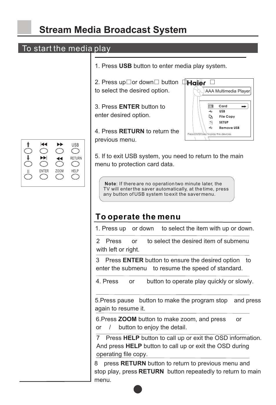 Т³33, Stream media broadcast system | haier L37A9-AKF User Manual | Page 33 / 47