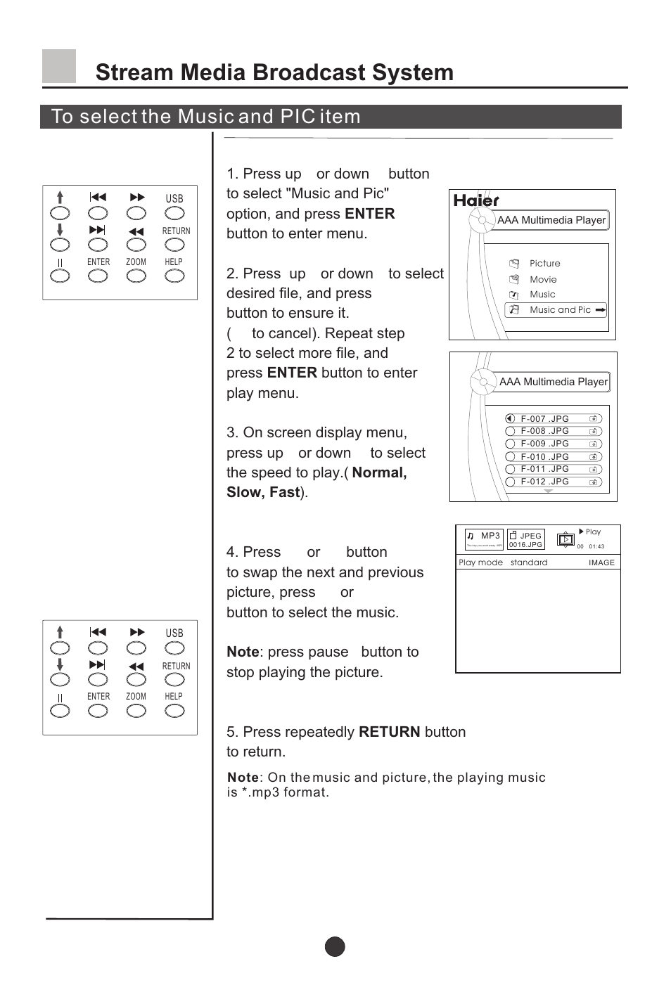 Т³37, Stream media broadcast system | haier L37A9-AKF User Manual | Page 37 / 47