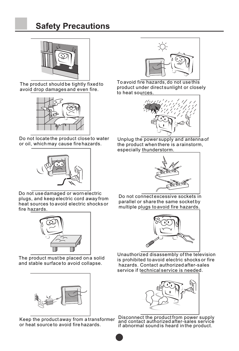 Safety precautions | haier L37A9-AKF User Manual | Page 4 / 47