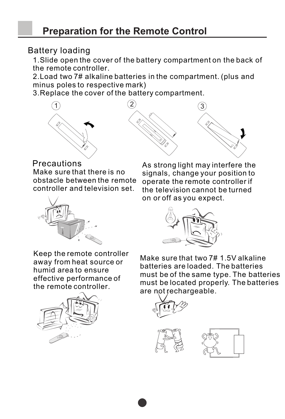 Preparation for the remote control | haier L37A9-AKF User Manual | Page 6 / 47