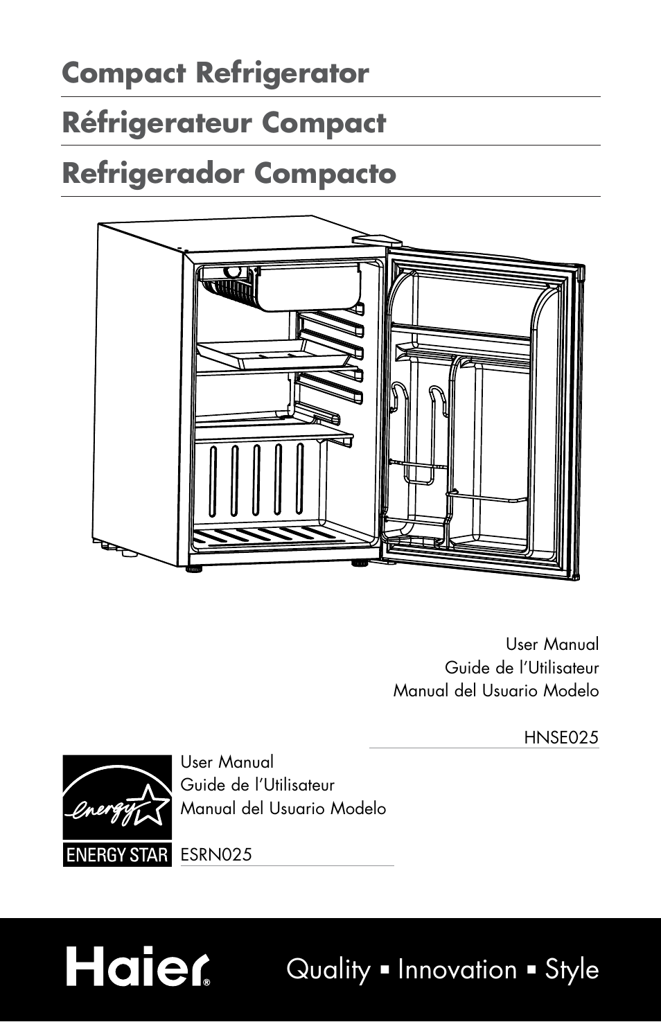 haier ESRN025 User Manual | 52 pages