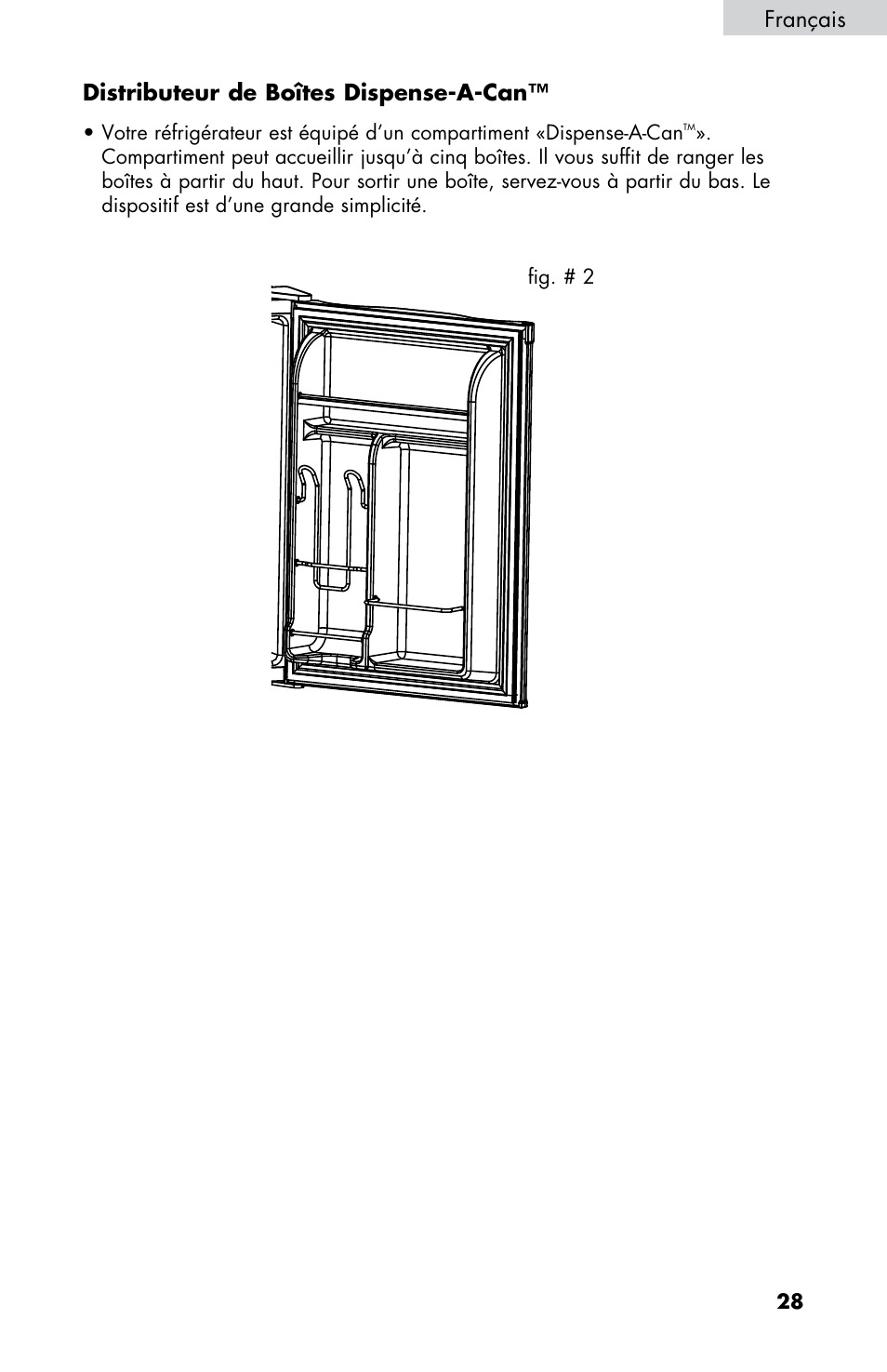 Français distributeur de boîtes dispense-a-can | haier ESRN025 User Manual | Page 29 / 52