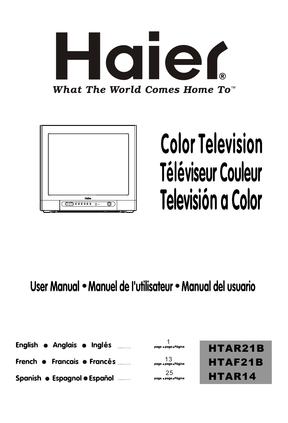 haier HTAF21B User Manual | 38 pages